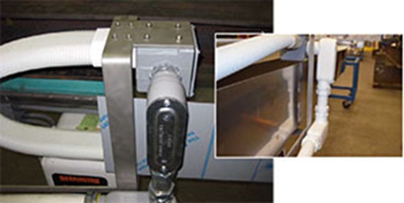 リフトシステムに使われたe-skinクリーンルーム向けケーブル保護管